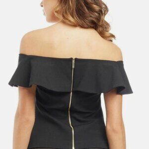 Ted Baker Black Bardot Top Size 1